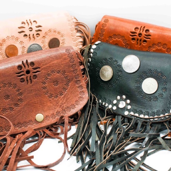 🤚Black Leather Fringe Handmade Bag - Picture 7 of 8